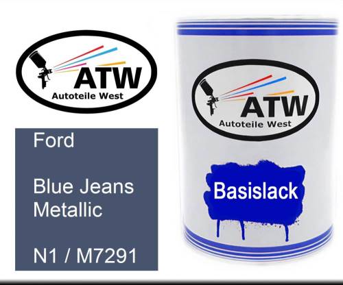 Ford, Blue Jeans Metallic, N1 / M7291: 500ml Lackdose, von ATW Autoteile West.
